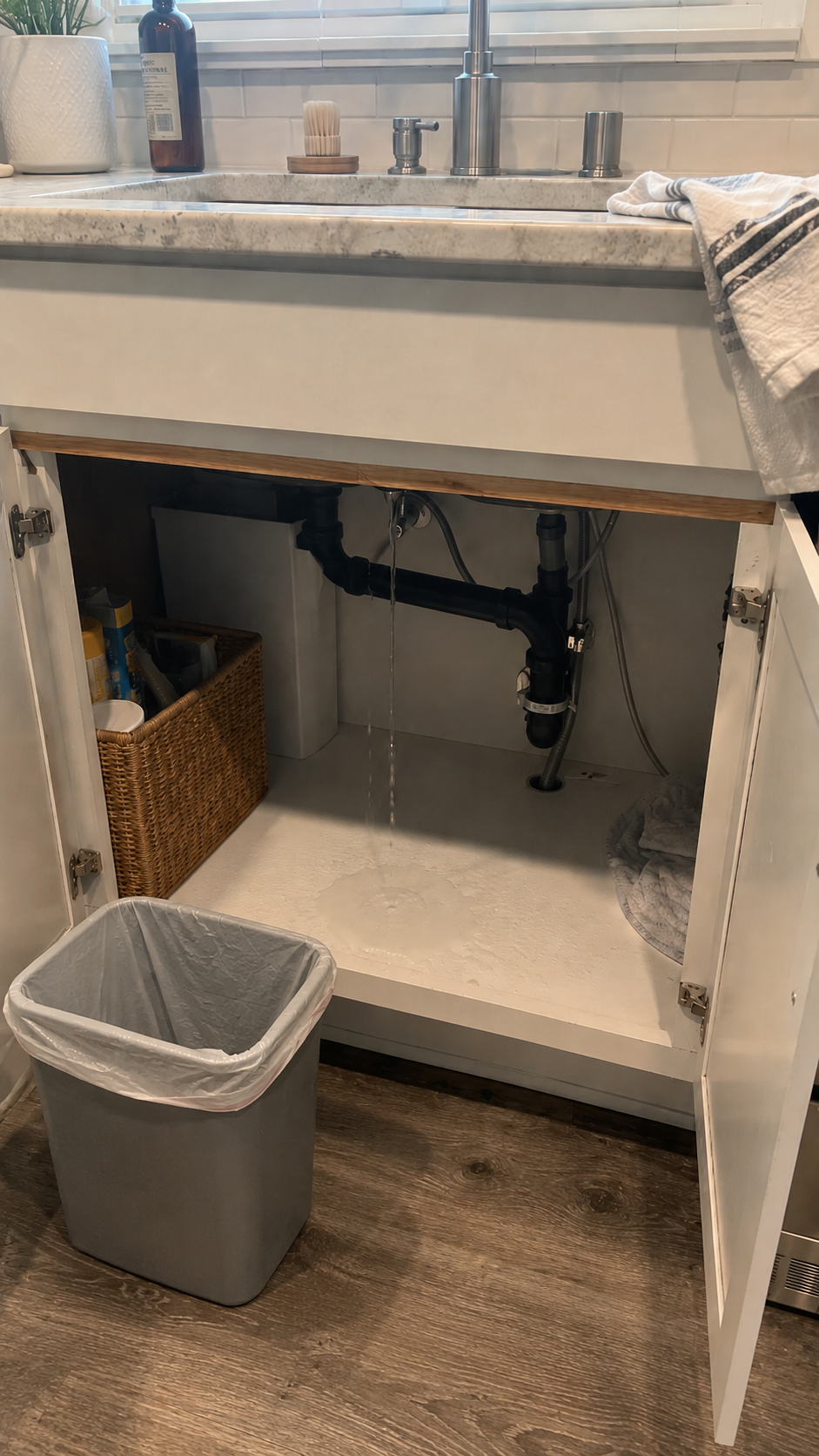 Sink leak